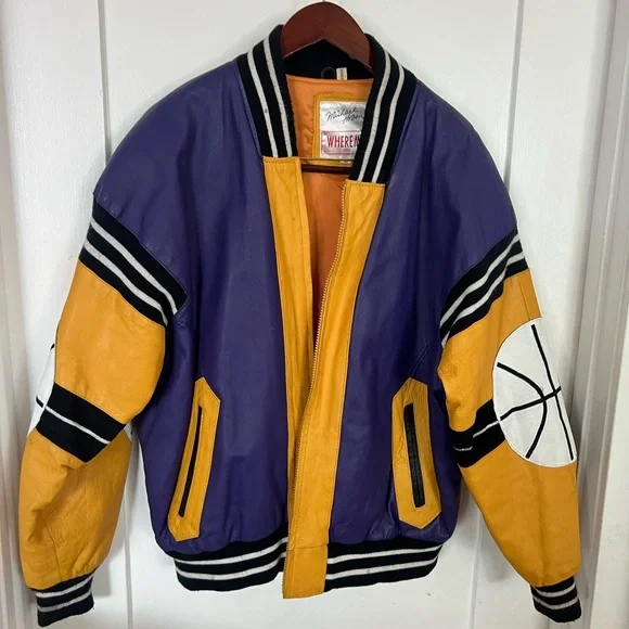 Vintage Hobo Michael Hoban leather football jacket